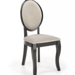 Sedia imbottita Velo beige/nero - H96