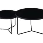 Set di 2 Tavolini da caffè Italia in nero