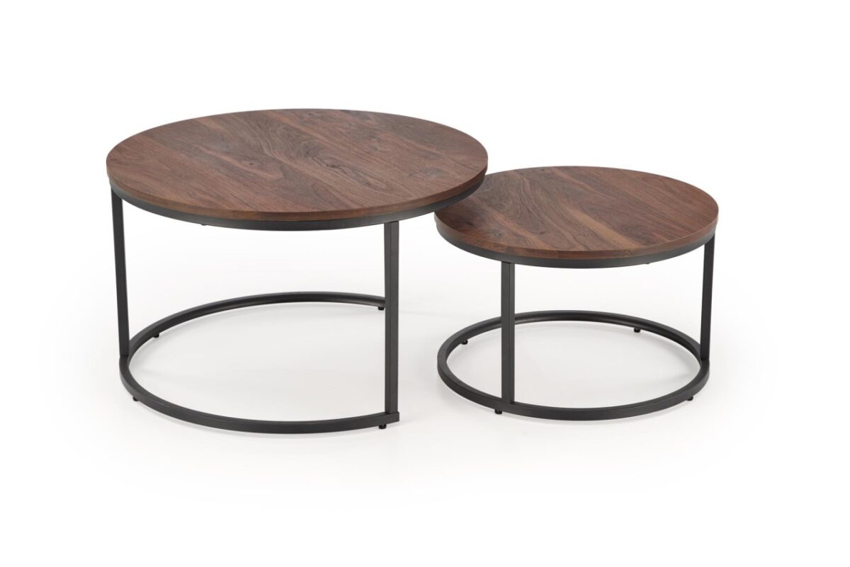 Set di 2 Tavolini da caffè Java in noce/nero - immagine 6