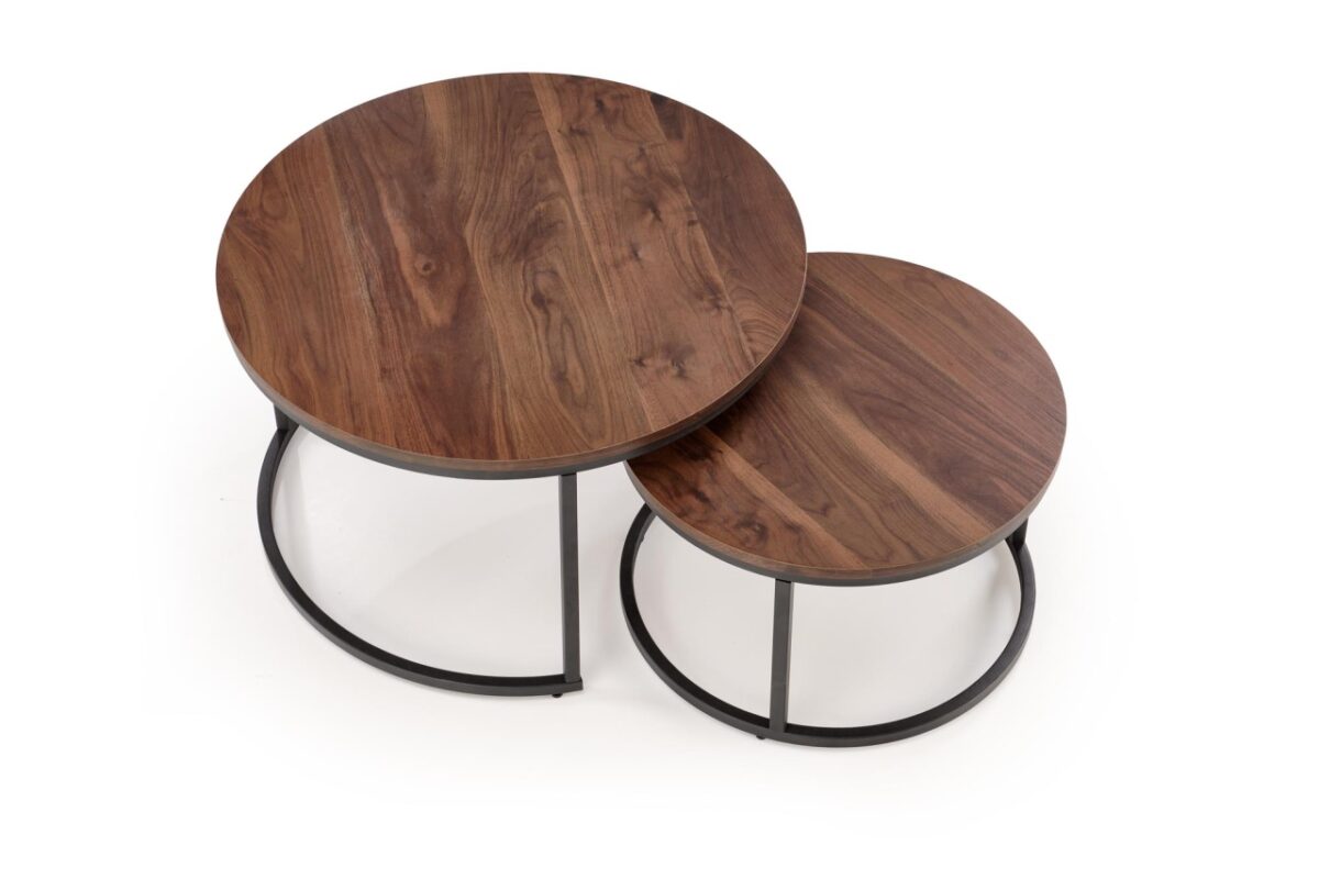 Set di 2 Tavolini da caffè Java in noce/nero - immagine 8