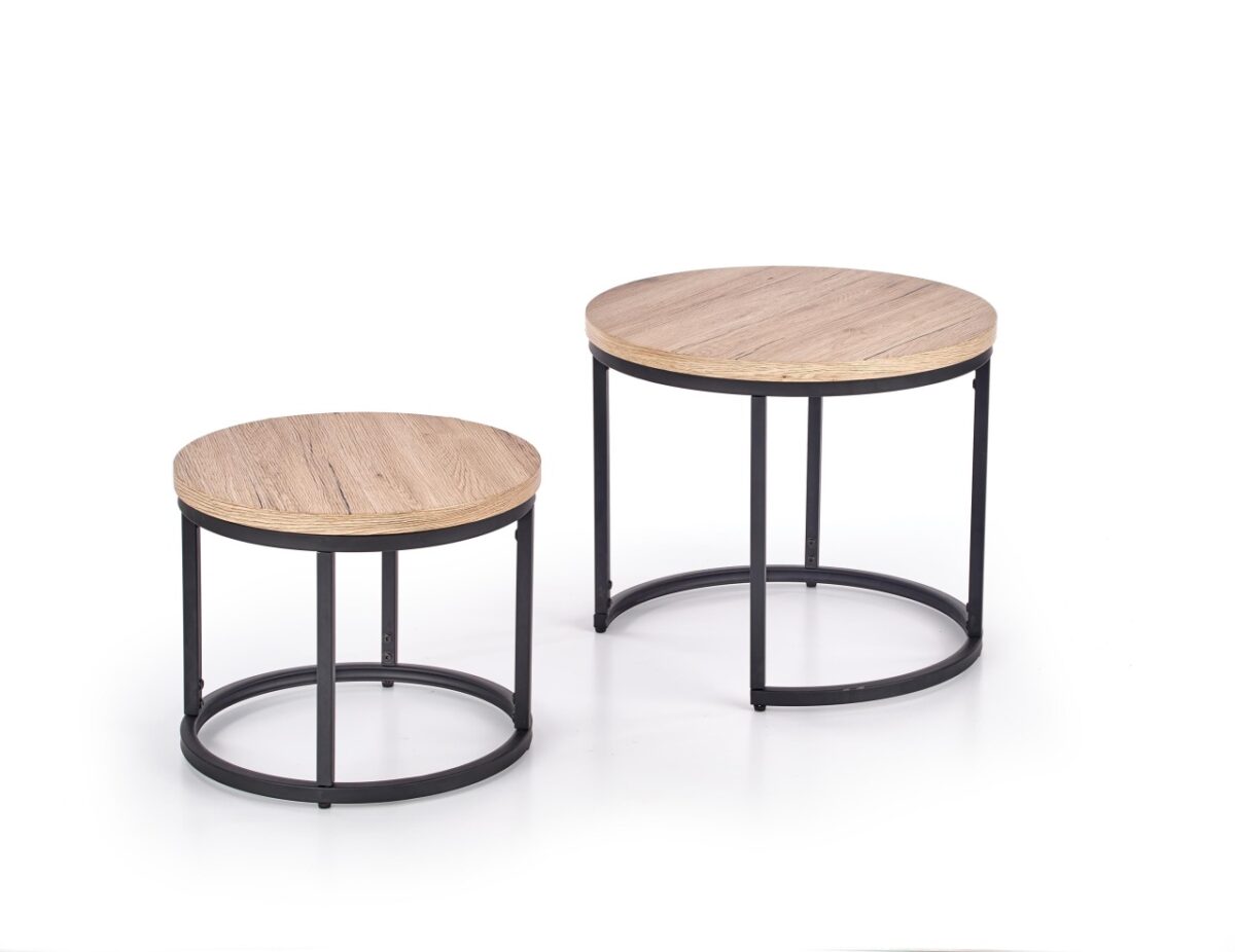 Set di 2 Tavolini da caffè Oreo - p 43-53 x h 35-45 cm - immagine 6
