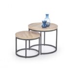 Set di 2 Tavolini da caffè Oreo - p 43-53 x h 35-45 cm