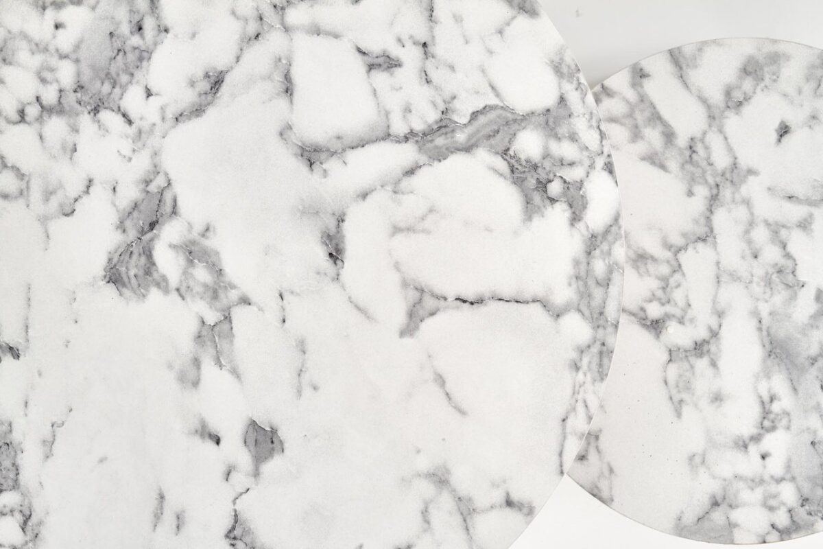 Set di 2 Tavolini da caffè Paola effetto marmo bianco/oro - immagine 13