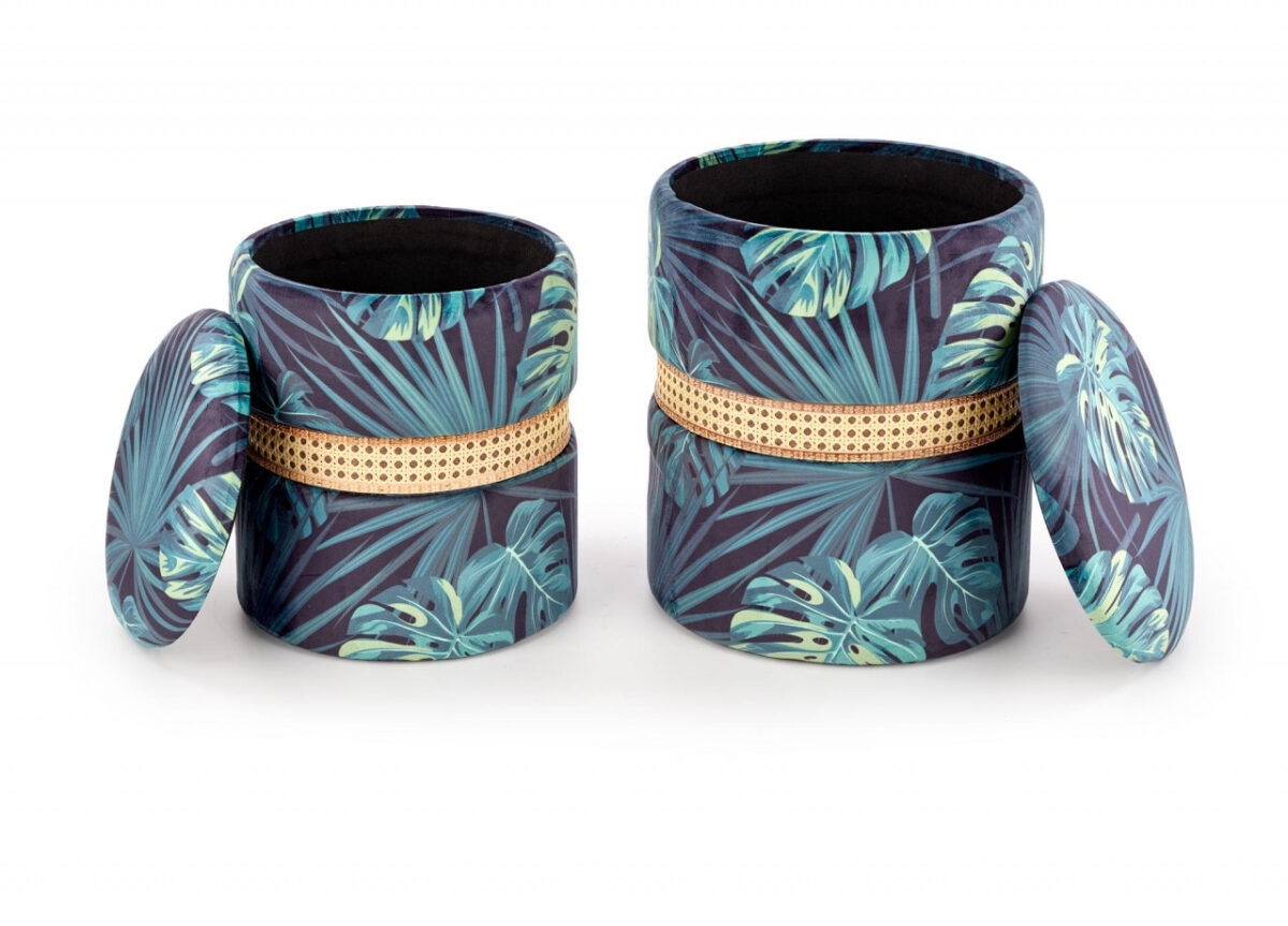 Set di 2 Pouf Congo multicolore - immagine 3