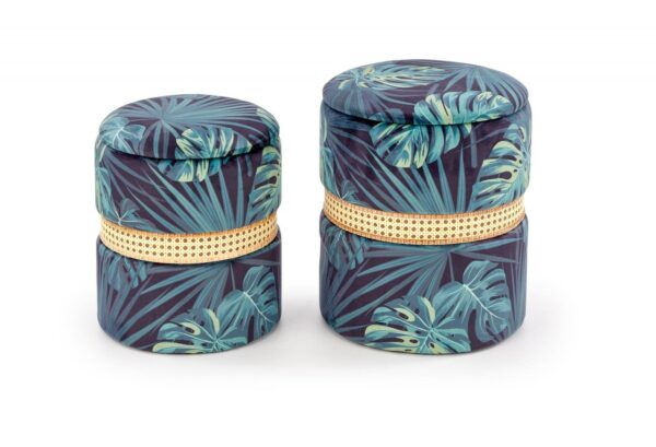 Set di 2 Pouf Congo multicolore