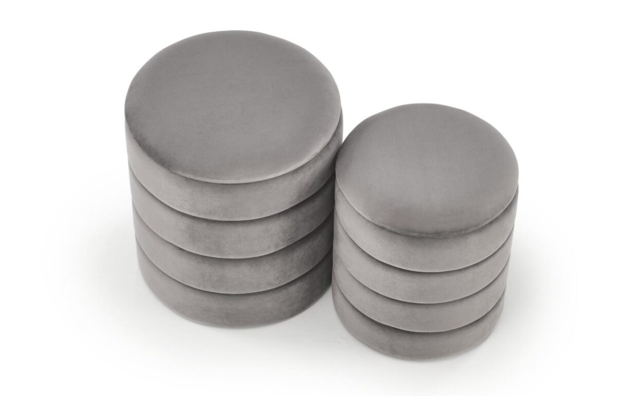 Set di 2 Pouf Pacho in grigio - immagine 2