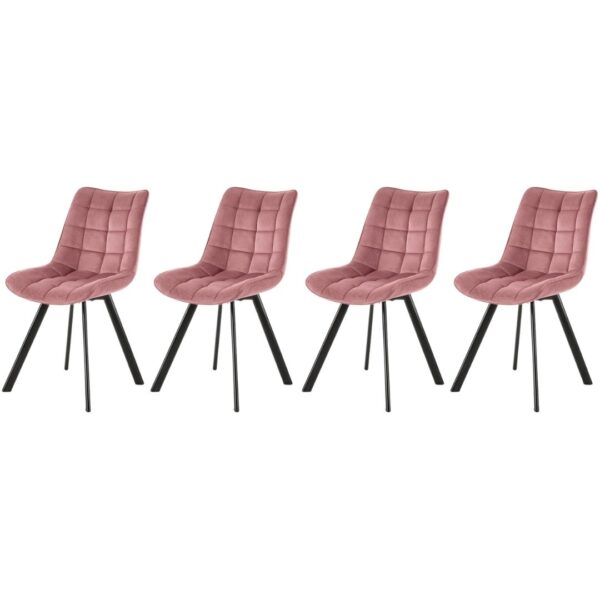 Set di 4 sedie K332 in velluto rosa