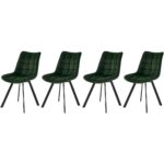 Set di 4 sedie K332 in velluto verde