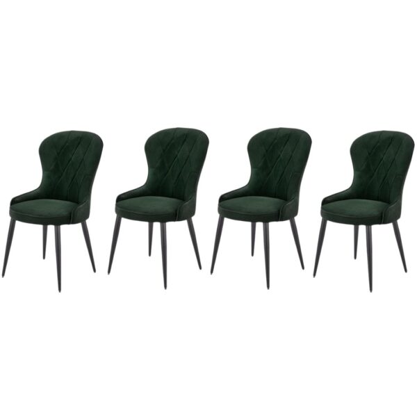 Set di 4 sedie K366 in velluto verde