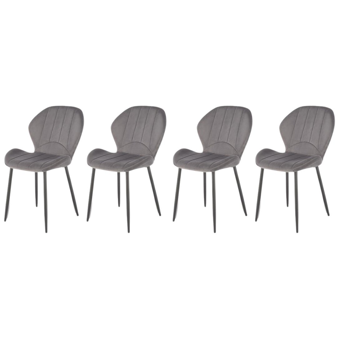 set-4-scaune-k538-velvet-gri177602 Set di 4 sedie K538 in velluto grigio - immagine 1