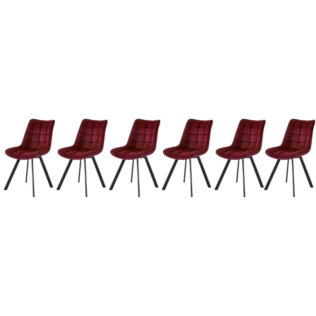 set-6-scaune-k332-velvet-bordo177162 Set di 6 sedie K332 con bordo in velluto - immagine 1