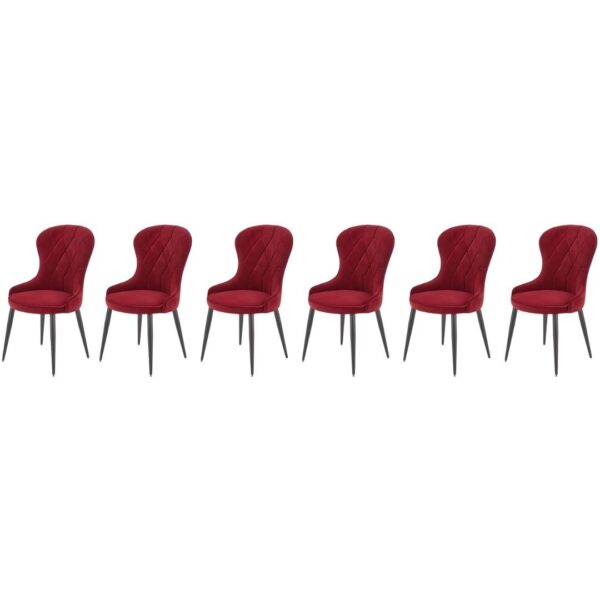 Set di 6 sedie K366 acero vellutato