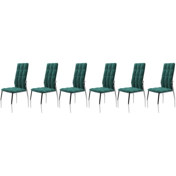 Set di 6 sedie K416 in velluto verde