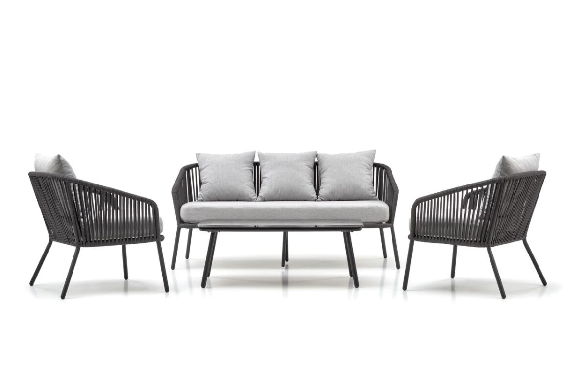 Set panchina + 2 poltrone + tavolino Rocca - immagine 16