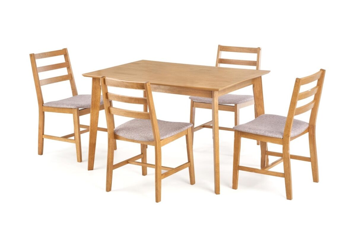 Set da pranzo Cordoba + 4 sedie in rovere chiaro - immagine 5