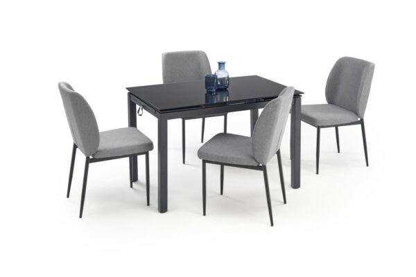 Tavolo Jasper grigio/nero Jasper + 4 sedie