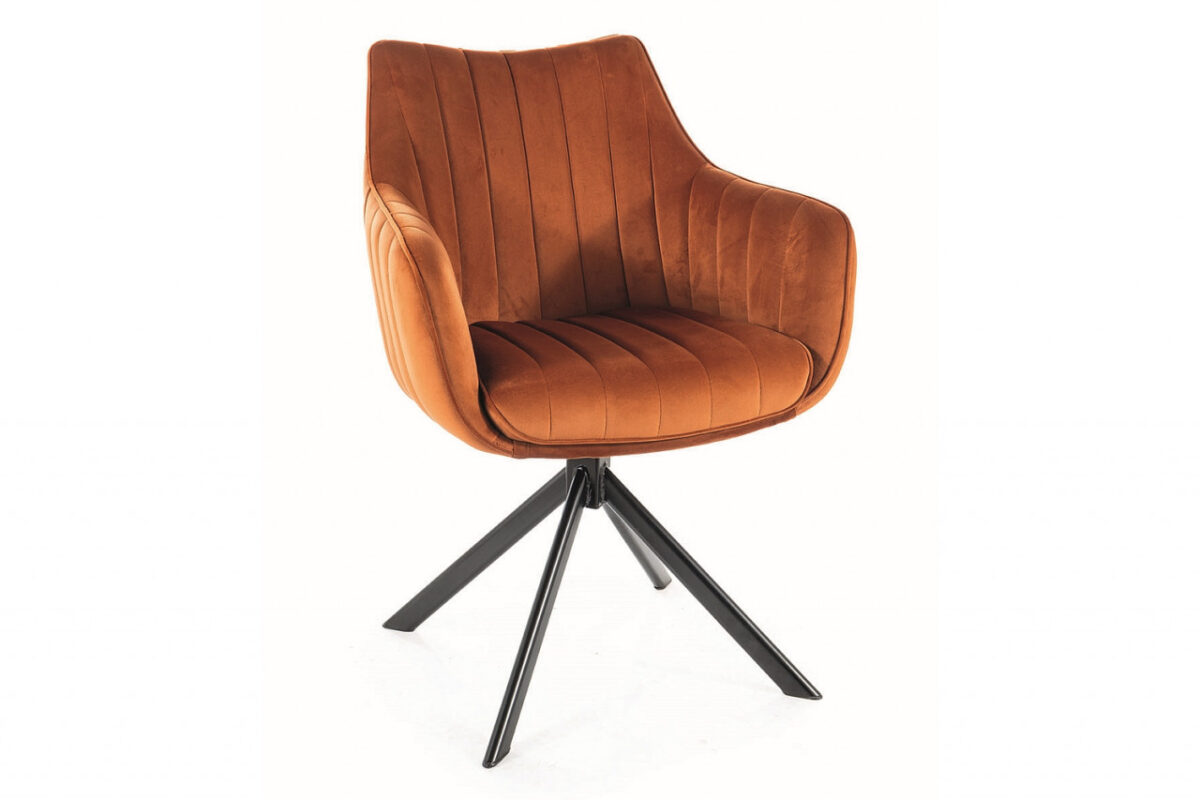 Set tavolo allungabile Columbus Ceramic marrone/nero opaco - L160-240 cm + 3 sedie Azalia in velluto cinnamon Blu4215 + 3 sedie Azalia in velluto grigio chiaro Blu03 - immagine 12