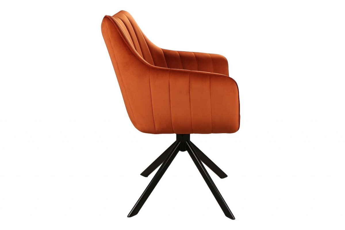 Set tavolo allungabile Columbus Ceramic marrone/nero opaco - L160-240 cm + 3 sedie Azalia in velluto cinnamon Blu4215 + 3 sedie Azalia in velluto grigio chiaro Blu03 - immagine 13