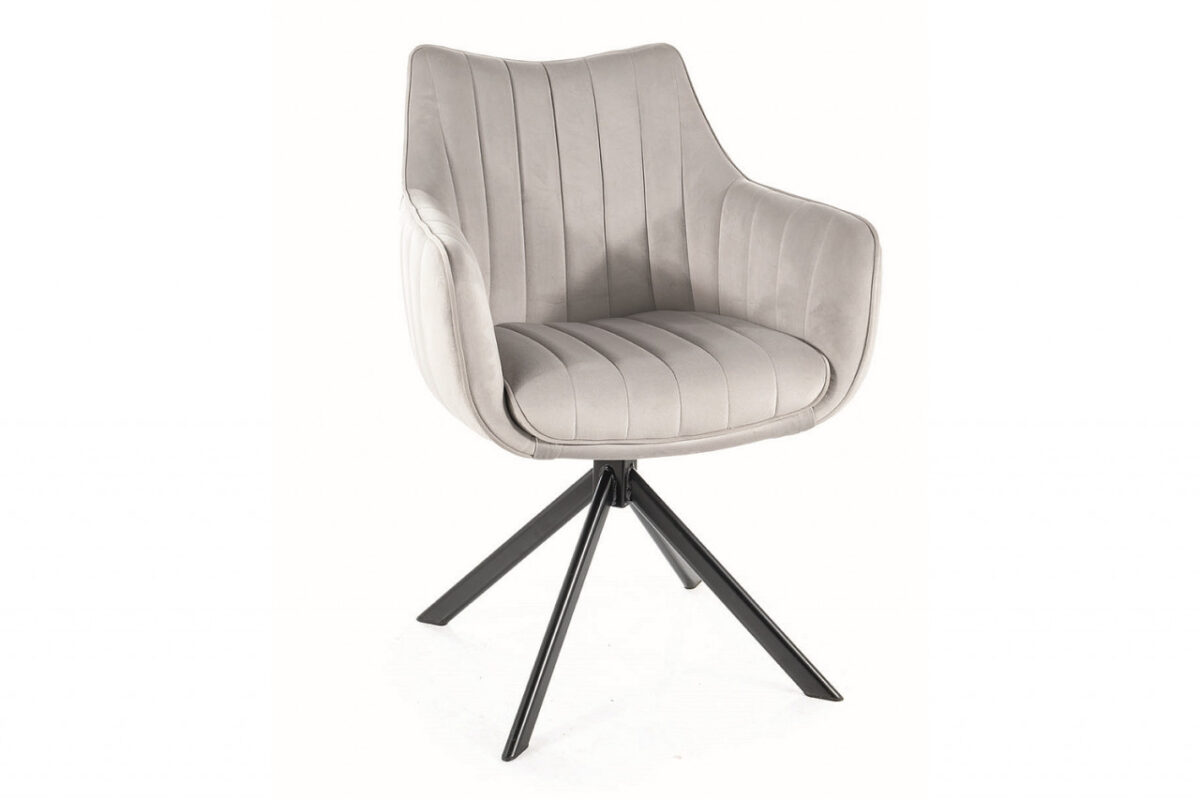 Set tavolo allungabile Columbus Ceramic marrone/nero opaco - L160-240 cm + 3 sedie Azalia in velluto cinnamon Blu4215 + 3 sedie Azalia in velluto grigio chiaro Blu03 - immagine 19