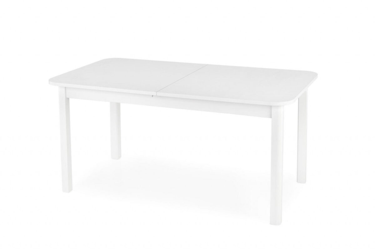 Set tavolo Florian allungabile in bianco - L160-228 cm + 4 sedie Clarion in grigio/bianco - Inari91 - immagine 4