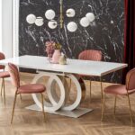 Set Galardo tavolo pieghevole Galardo + 6 sedie K499 velluto rosa