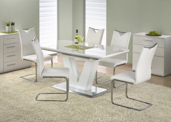 Mistral L160-220 cm L160-220 cm + 6 sedie K224 bianco