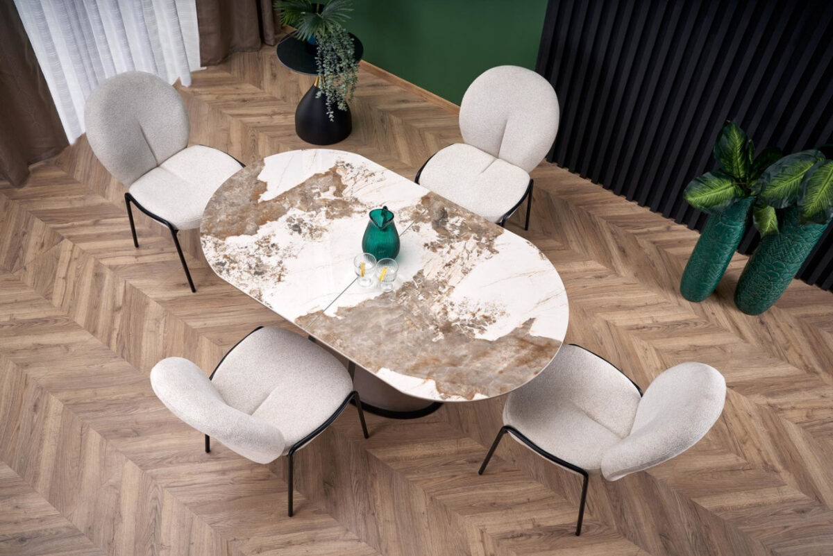 Set di tavolo pieghevole Robinson + 4 sedie K507 crema - immagine 3
