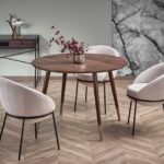 Set tavolo rotondo Domenico ø110 cm + 3 sedie K482 beige