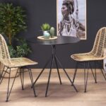 Set tavolo rotondo Fondi ø80 cm + 2 sedie K337 rattan naturale