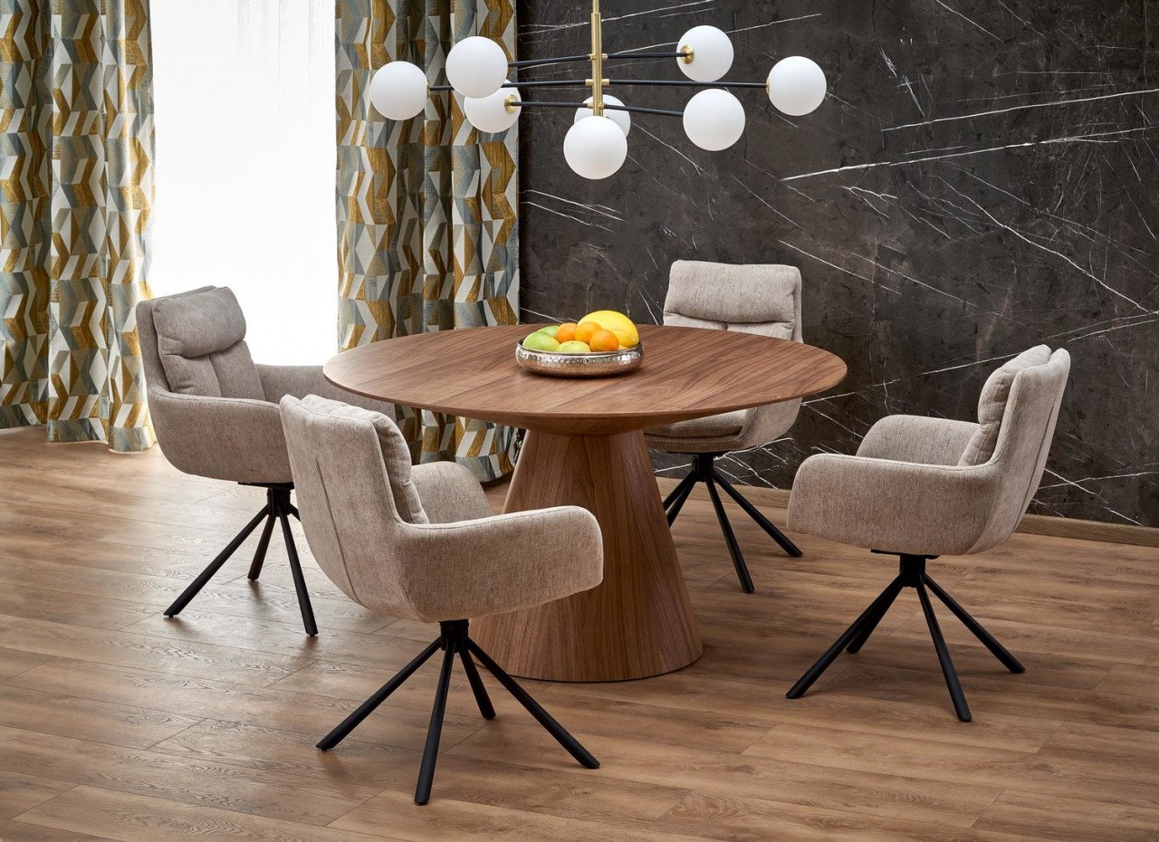 set-masa-rotunda-henderson-4-scaune-k495-bej77728 Set tavolo rotondo Henderson + 4 sedie K495 beige - immagine 1