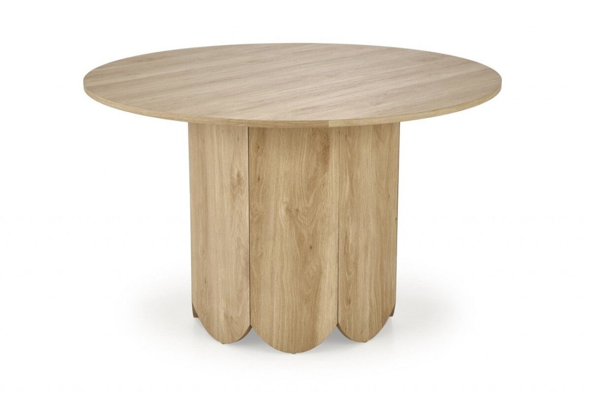 Set tavolo rotondo Hugo + 4 sedie K489 colore beige/oro - immagine 4