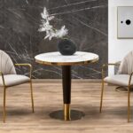 Set tavolo rotondo Morata + 4 sedie K500 beige
