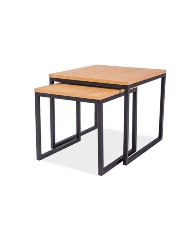Set di Tavolini da caffè Largo Duo - L 40-50 x L 40-50 x H 40-45 cm