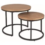 Set di Tavolini da caffè Amaro in rovere/nero