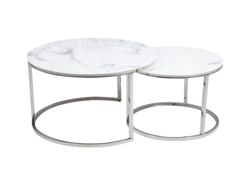 set-mese-de-cafea-atlanta-b-–-marmura-alba-crom22744 Set di Tavolini da caffè Atlanta B effetto marmo bianco/cromo - immagine 1
