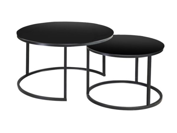 Set di Tavolini da caffè Atlanta D in nero