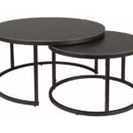 Set di Tavolini da caffè Ferrante D in nero
