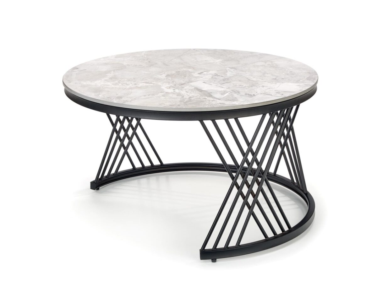 Set di Tavolini da caffè Flamingo effetto marmo grigio/nero - immagine 15