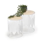 Set di Tavolini da caffè Folla in bianco