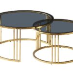 Set di Tavolini da caffè Vienna in oro