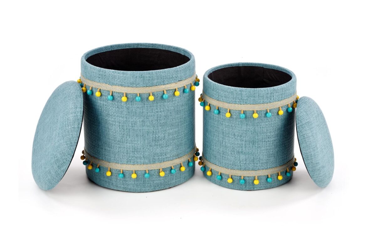 Set di Pouf imbottiti Grado azzurro - immagine 12