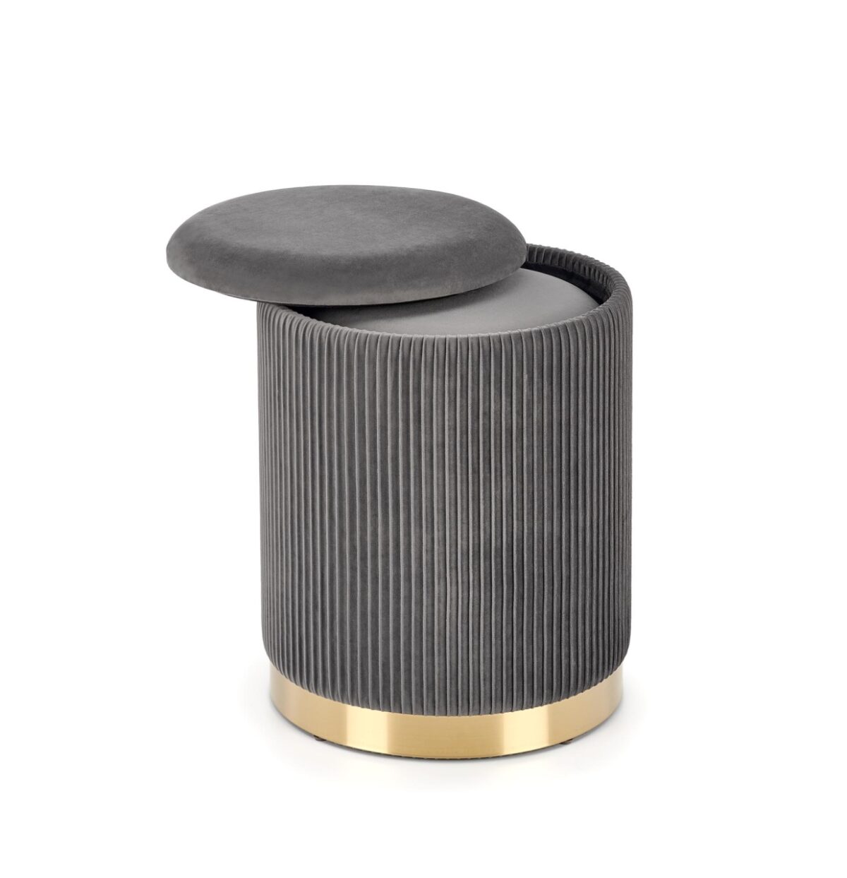 Set di Pouf imbottiti Monty in grigio/oro - immagine 10