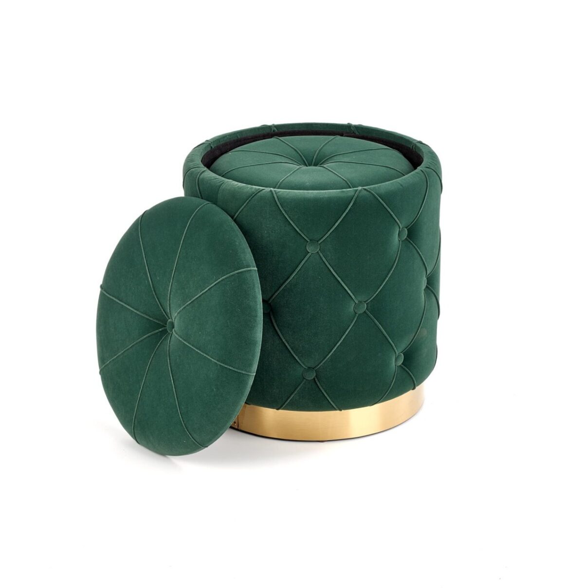 Set di Pouf imbottiti Polly Verde / Oro - immagine 12