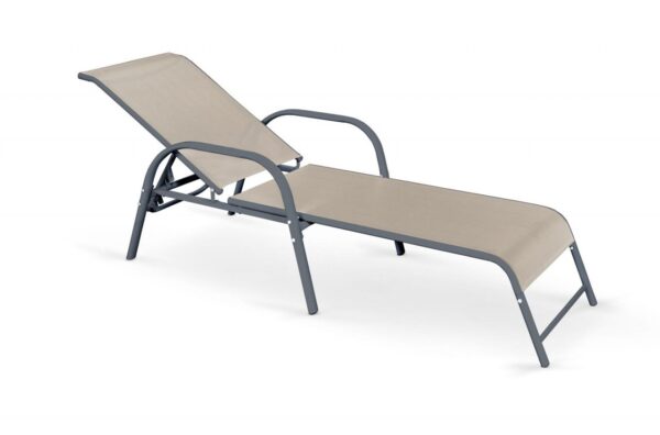 Chaise longue Mosler in grigio