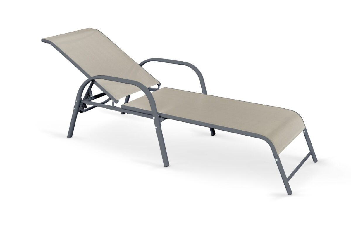 Chaise longue Mosler in grigio - immagine 2