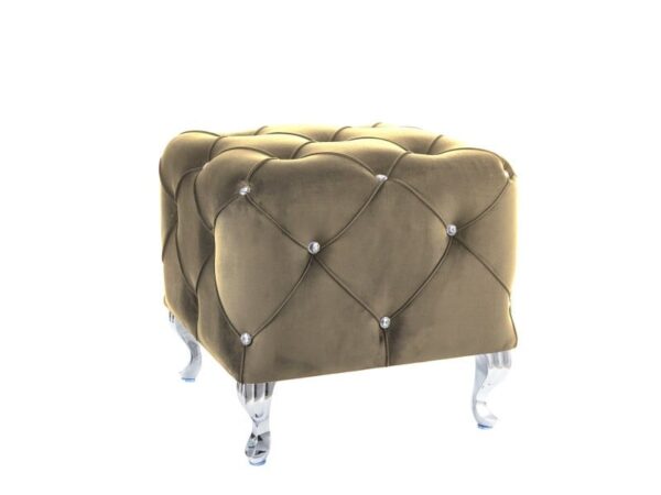 Pouf Hestia K in velluto beige - Blu28