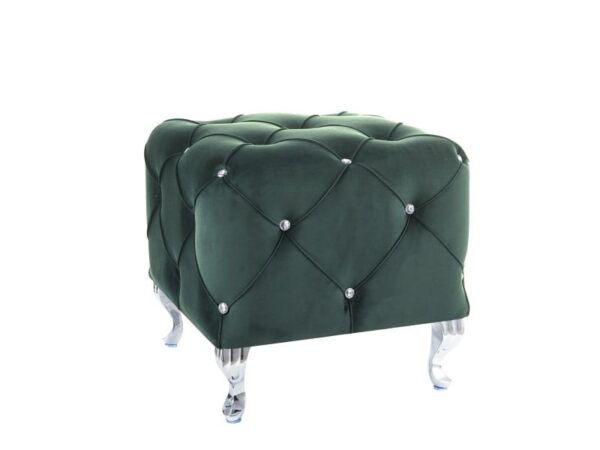 Sgabello Hestia K in velluto verde Blu78