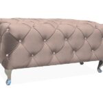Pouf Hestia in velluto beige - Blu28