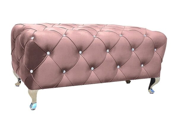 Pouf Hestia in velluto rosa - Blu52