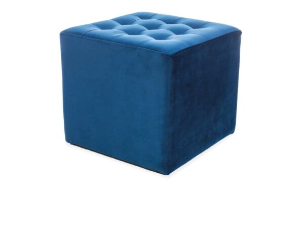 Pouf Lori Velvet Blu navy 86 - 39x39x34 lxLxh cm